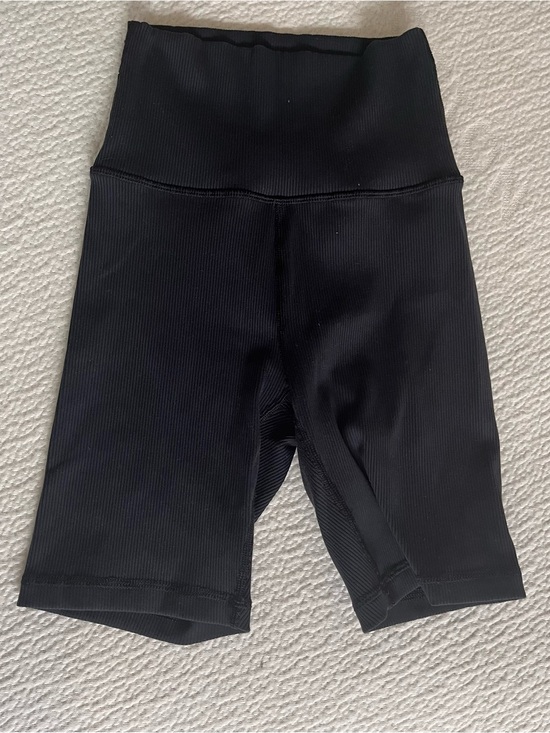aerie Pants - Offline by Aerie 7” High-Waist Black Ribbed Women’s Bike Shorts